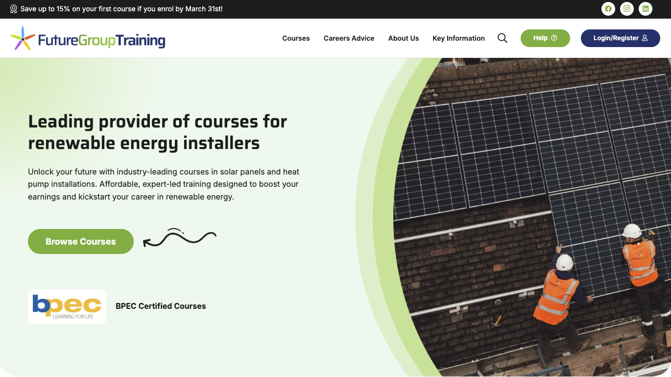 Future Training website